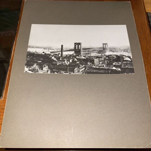 Vintage Brooklyn Bridge New York American Architecture Photo John Roebling - Picture 1 of 3